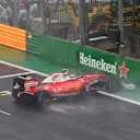 Kimi Raikkonen (FIN) Ferrari SF16-H crashes at Formula One World Championship, Rd20, Brazilian Grand Prix, Race, Interlagos, Sao Paulo, Brazil, Sunday 13 November 2016. © Sutton Images