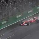 Kimi Raikkonen (FIN) Ferrari SF16-H crashes at Formula One World Championship, Rd20, Brazilian Grand Prix, Race, Interlagos, Sao Paulo, Brazil, Sunday 13 November 2016. © Sutton Images