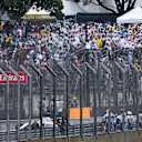 The crashed car of race retiree Felipe Massa (BRA) Williams FW38  at Formula One World Championship, Rd20, Brazilian Grand Prix, Race, Interlagos, Sao Paulo, Brazil, Sunday 13 November 2016. © Sutton Images