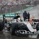 Race winner Lewis Hamilton (GBR) Mercedes-Benz F1 W07 Hybrid arrives in parc ferme at Formula One World Championship, Rd20, Brazilian Grand Prix, Race, Interlagos, Sao Paulo, Brazil, Sunday 13 November 2016. © Sutton Images
