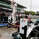 Race winner Lewis Hamilton (GBR) Mercedes-Benz F1 W07 Hybrid celebrates in parc ferme at Formula One World Championship, Rd20, Brazilian Grand Prix, Race, Interlagos, Sao Paulo, Brazil, Sunday 13 November 2016. © Sutton Images