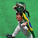 Race retiree Felipe Massa (BRA) Williams walks in with Brazlian flag at Formula One World Championship, Rd20, Brazilian Grand Prix, Race, Interlagos, Sao Paulo, Brazil, Sunday 13 November 2016. © Sutton Images