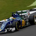 Marcus Ericsson (SWE) Sauber C35 with aero paint on rear wing at Formula One World Championship, Rd10, British Grand Prix, Practice, Silverstone, England, Friday 8 July 2016. © Sutton Images