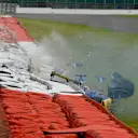 Marcus Ericsson (SWE) Sauber C35 crashes in FP3 at Formula One World Championship, Rd10, British Grand Prix, Qualifying, Silverstone, England, Saturday 9 July 2016. © Sutton Images