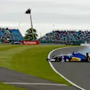 Marcus Ericsson (SWE) Sauber C35 crashes in FP3 at Formula One World Championship, Rd10, British Grand Prix, Qualifying, Silverstone, England, Saturday 9 July 2016. © Sutton Images
