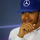 Lewis Hamilton (GBR) Mercedes AMG F1 in the Press Conference at Formula One World Championship, Rd10, British Grand Prix, Race, Silverstone, England, Sunday 10 July 2016. © Sutton Images
