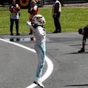 Race winner Lewis Hamilton (GBR) Mercedes AMG F1 celebrates in parc ferme at Formula One World Championship, Rd10, British Grand Prix, Race, Silverstone, England, Sunday 10 July 2016. © Sutton Images