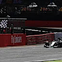 Race winner Lewis Hamilton (GBR) Mercedes-Benz F1 W07 Hybrid takes the chequered flag at Formula One World Championship, Rd10, British Grand Prix, Race, Silverstone, England, Sunday 10 July 2016. © Sutton Images