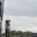 Lewis Hamilton (GBR) Mercedes AMG F1 celebrates on the podium with the champagne at Formula One World Championship, Rd10, British Grand Prix, Race, Silverstone, England, Sunday 10 July 2016. © Sutton Images