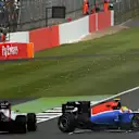 Rio Haryanto (IDN) Manor Racing MRT05 spins at Formula One World Championship, Rd10, British Grand Prix, Race, Silverstone, England, Sunday 10 July 2016. © Sutton Images