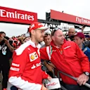 Sebastian Vettel (GER) Ferrari fans selfie at Formula One World Championship, Rd10, British Grand Prix, Preparations, Silverstone, England, Thursday 7 July 2016. © Sutton Images
