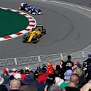 Kevin Magnussen (DEN) Renault Sport F1 Team RS16 and Felipe Nasr (BRA) Sauber C35 at Formula One World Championship, Rd7, Canadian Grand Prix, Practice, Montreal, Canada, Friday 10 June 2016. © Sutton Images