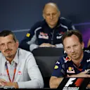 Guenther Steiner (ITA) Haas F1 Team Prinicipal and Christian Horner (GBR) Red Bull Racing Team Principal in the Press Conference at Formula One World Championship, Rd7, Canadian Grand Prix, Practice, Montreal, Canada, Friday 10 June 2016. © Sutton Images