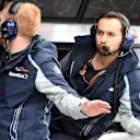 Scuderia Toro Rosso STR11 pit wall gantry test for rain drops at Formula One World Championship, Rd7, Canadian Grand Prix, Qualifying, Montreal, Canada, Saturday 11 June 2016. © Sutton Images