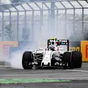 Valtteri Bottas (FIN) Williams FW38 locks up at Formula One World Championship, Rd7, Canadian Grand Prix, Qualifying, Montreal, Canada, Saturday 11 June 2016. © Sutton Images