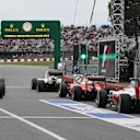 Cars leave pit lane at Formula One World Championship, Rd7, Canadian Grand Prix, Qualifying, Montreal, Canada, Saturday 11 June 2016. © Sutton Images