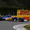 Felipe Nasr (BRA) Sauber C35 spins at the start of the race at Formula One World Championship, Rd7, Canadian Grand Prix, Race, Montreal, Canada, Sunday 12 June 2016. © Manolo Media Sutton Images