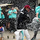 Race winner Lewis Hamilton (GBR) Mercedes AMG F1 celebrates with the team and the champagne at Formula One World Championship, Rd7, Canadian Grand Prix, Race, Montreal, Canada, Sunday 12 June 2016. © Sutton Images