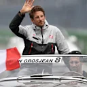 Romain Grosjean (FRA) Haas F1 on the drivers parade at Formula One World Championship, Rd7, Canadian Grand Prix, Race, Montreal, Canada, Sunday 12 June 2016. © Sutton Images