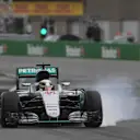 Lewis Hamilton (GBR) Mercedes-Benz F1 W07 Hybrid locks up at Formula One World Championship, Rd7, Canadian Grand Prix, Race, Montreal, Canada, Sunday 12 June 2016. © Sutton Images