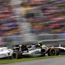 Sergio Perez (MEX) Force India VJM09 and Felipe Massa (BRA) Williams FW38 at Formula One World Championship, Rd7, Canadian Grand Prix, Race, Montreal, Canada, Sunday 12 June 2016. © Sutton Images