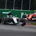 Nico Rosberg (GER) Mercedes-Benz F1 W07 Hybrid leads Kimi Raikkonen (FIN) Ferrari SF16-H at Formula One World Championship, Rd7, Canadian Grand Prix, Race, Montreal, Canada, Sunday 12 June 2016. © Sutton Images