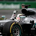 Race winner Lewis Hamilton (GBR) Mercedes-Benz F1 W07 Hybrid celebrates at the end of the race at Formula One World Championship, Rd7, Canadian Grand Prix, Race, Montreal, Canada, Sunday 12 June 2016. © Sutton Images