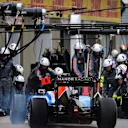Pascal Wehrlein (GER) Manor Racing MRT05 pit stop at Formula One World Championship, Rd7, Canadian Grand Prix, Race, Montreal, Canada, Sunday 12 June 2016. © Sutton Images