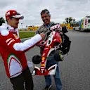 Sebastian Vettel (GER) Ferrari with fan and Ferrari F1 car hat at Formula One World Championship, Rd7, Canadian Grand Prix, Preparations, Montreal, Canada, Thursday 9 June 2016. © Sutton Images