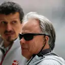 Gene Haas (USA) Founder and Chairman, Haas F1 Team and Guenther Steiner (ITA) Haas F1 Team Prinicipal at Formula One World Championship, Rd3, Chinese Grand Prix, Practice, Shanghai, China, Friday 15 April 2016. © Sutton Motorsport Images