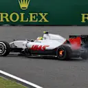 Esteban Gutierrez (MEX) Haas VF-16 with his rear brakes on fire at Formula One World Championship, Rd3, Chinese Grand Prix, Practice, Shanghai, China, Friday 15 April 2016. © Sutton Motorsport Images