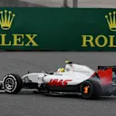 Esteban Gutierrez (MEX) Haas VF-16 with his rear brakes on fire in FP2 at Formula One World Championship, Rd3, Chinese Grand Prix, Practice, Shanghai, China, Friday 15 April 2016. © Sutton Motorsport Images