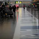 Wet pit lane at Formula One World Championship, Rd3, Chinese Grand Prix, Qualifying, Shanghai, China, Saturday 16 April 2016. © Sutton Motorsport Images