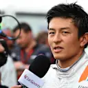 Rio Haryanto (IDN) Manor Racing talks with the media at Formula One World Championship, Rd3, Chinese Grand Prix, Qualifying, Shanghai, China, Saturday 16 April 2016. © Sutton Motorsport Images