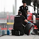 Mercedes AMG F1 mechanics with Pirelli tyres at Formula One World Championship, Rd3, Chinese Grand Prix, Qualifying, Shanghai, China, Saturday 16 April 2016. © Sutton Motorsport Images