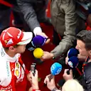 Sebastian Vettel (GER) Ferrari talks with the media at Formula One World Championship, Rd3, Chinese Grand Prix, Qualifying, Shanghai, China, Saturday 16 April 2016. © Sutton Motorsport Images