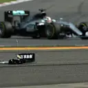 Lewis Hamilton (GBR) Mercedes-Benz F1 W07 Hybrid passes his front wing debris on the track at Formula One World Championship, Rd3, Chinese Grand Prix, Race, Shanghai, China, Sunday 17 April 2016. © Sutton Motorsport Images