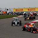 Daniel Ricciardo (AUS) Red Bull Racing RB12 leads at the start of the race at Formula One World Championship, Rd3, Chinese Grand Prix, Race, Shanghai, China, Sunday 17 April 2016. © Sutton Motorsport Images