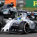 Felipe Massa (BRA) Williams FW38 leads Valtteri Bottas (FIN) Williams FW38 and Lewis Hamilton (GBR) Mercedes-Benz F1 W07 Hybrid at Formula One World Championship, Rd3, Chinese Grand Prix, Race, Shanghai, China, Sunday 17 April 2016. © Sutton Motorsport Images