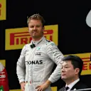 Sebastian Vettel (GER) Ferrari, Daniil Kvyat (RUS) Red Bull Racing and Nico Rosberg (GER) Mercedes AMG F1 on the podium at Formula One World Championship, Rd3, Chinese Grand Prix, Race, Shanghai, China, Sunday 17 April 2016. © Sutton Motorsport Images