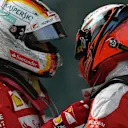 Sebastian Vettel (GER) Ferrari and Kimi Raikkonen (FIN) Ferrari in parc ferme at Formula One World Championship, Rd3, Chinese Grand Prix, Race, Shanghai, China, Sunday 17 April 2016. © Sutton Motorsport Images