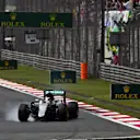 Lewis Hamilton (GBR) Mercedes-Benz F1 W07 Hybrid with broken front wing on lap one at Formula One World Championship, Rd3, Chinese Grand Prix, Race, Shanghai, China, Sunday 17 April 2016. © Sutton Motorsport Images