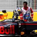 Daniel Ricciardo (AUS) Red Bull Racing RB12 crashed in FP1 at Formula One World Championship, Rd8, European Grand Prix, Practice, Baku City Circuit, Baku, Azerbaijan, Friday 17 June 2016. © Sutton Images