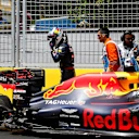 Daniel Ricciardo (AUS) Red Bull Racing RB12 crashed in FP1 at Formula One World Championship, Rd8, European Grand Prix, Practice, Baku City Circuit, Baku, Azerbaijan, Friday 17 June 2016. © Sutton Images