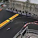 Rio Haryanto (IDN) Manor Racing MRT05, Marcus Ericsson (SWE) Sauber C35 and Kimi Raikkonen (FIN) Ferrari SF16-H at Formula One World Championship, Rd8, European Grand Prix, Practice, Baku City Circuit, Baku, Azerbaijan, Friday 17 June 2016. © Sutton Images