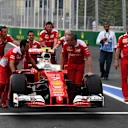 Ferrari mechaincs with Ferrari SF16-H in pit lane at Formula One World Championship, Rd8, European Grand Prix, Practice, Baku City Circuit, Baku, Azerbaijan, Friday 17 June 2016. © Sutton Images