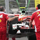 The car of Kimi Raikkonen (FIN) Ferrari SF16-H is recovered after stopping on track in FP2 at Formula One World Championship, Rd8, European Grand Prix, Practice, Baku City Circuit, Baku, Azerbaijan, Friday 17 June 2016. © Sutton Images