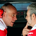 Jock Clear (GBR) Ferrari Chief Engineer and Maurizio Arrivabene (ITA) Ferrari Team Principal at Formula One World Championship, Rd8, European Grand Prix, Qualifying, Baku City Circuit, Baku, Azerbaijan, Saturday 18 June 2016. © Sutton Images