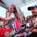 Fernando Alonso (ESP) McLaren at the autograph session at Formula One World Championship, Rd8, European Grand Prix, Qualifying, Baku City Circuit, Baku, Azerbaijan, Saturday 18 June 2016. © Sutton Images