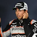 Sergio Perez (MEX) Force India in the Press Conference at Formula One World Championship, Rd8, European Grand Prix, Qualifying, Baku City Circuit, Baku, Azerbaijan, Saturday 18 June 2016. © Sutton Images
